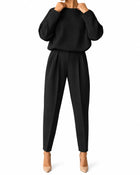 Ensemble Femme - Sweat et Pantalon Uni - Noir