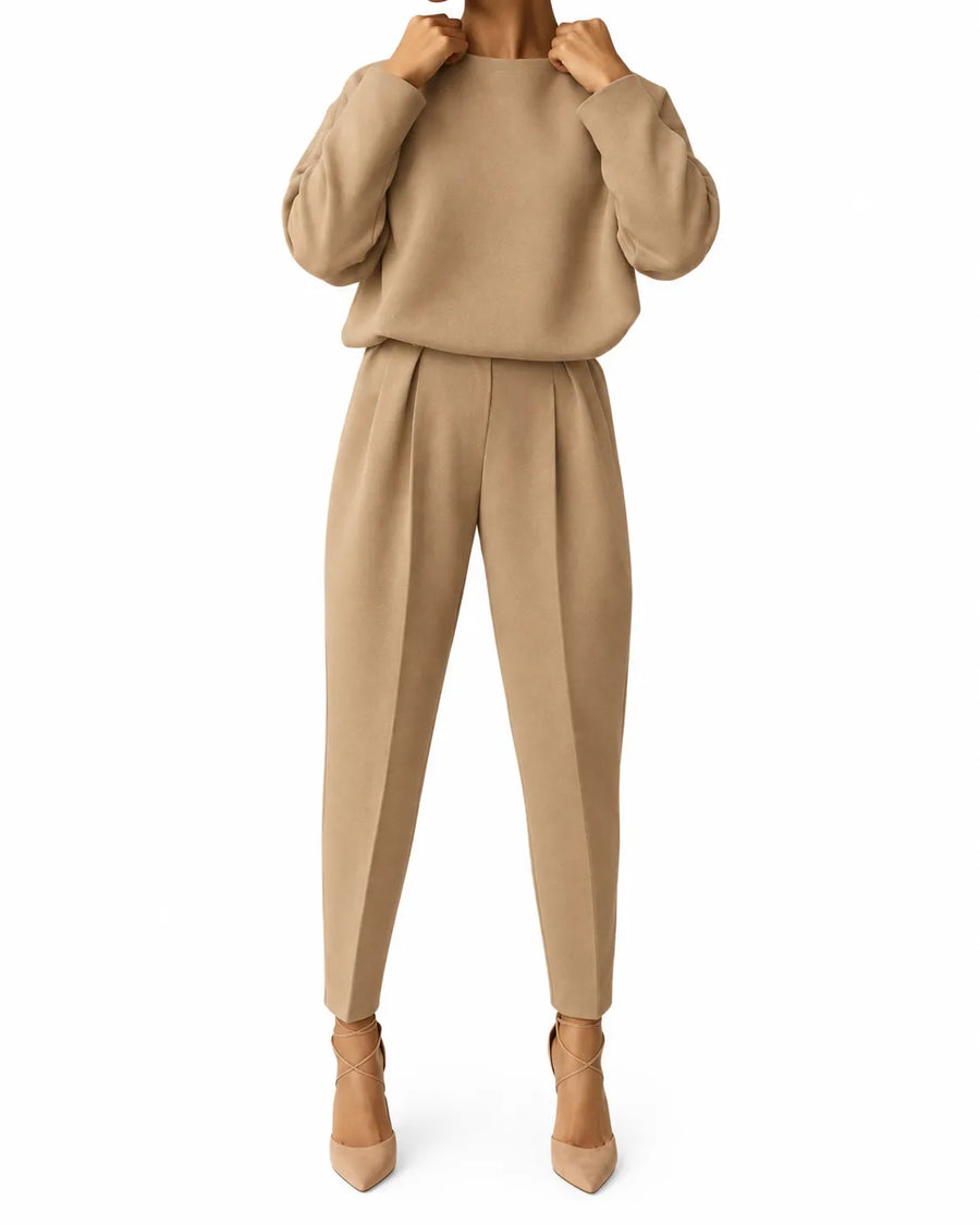 Ensemble sweat et pantalon femme coloris uni