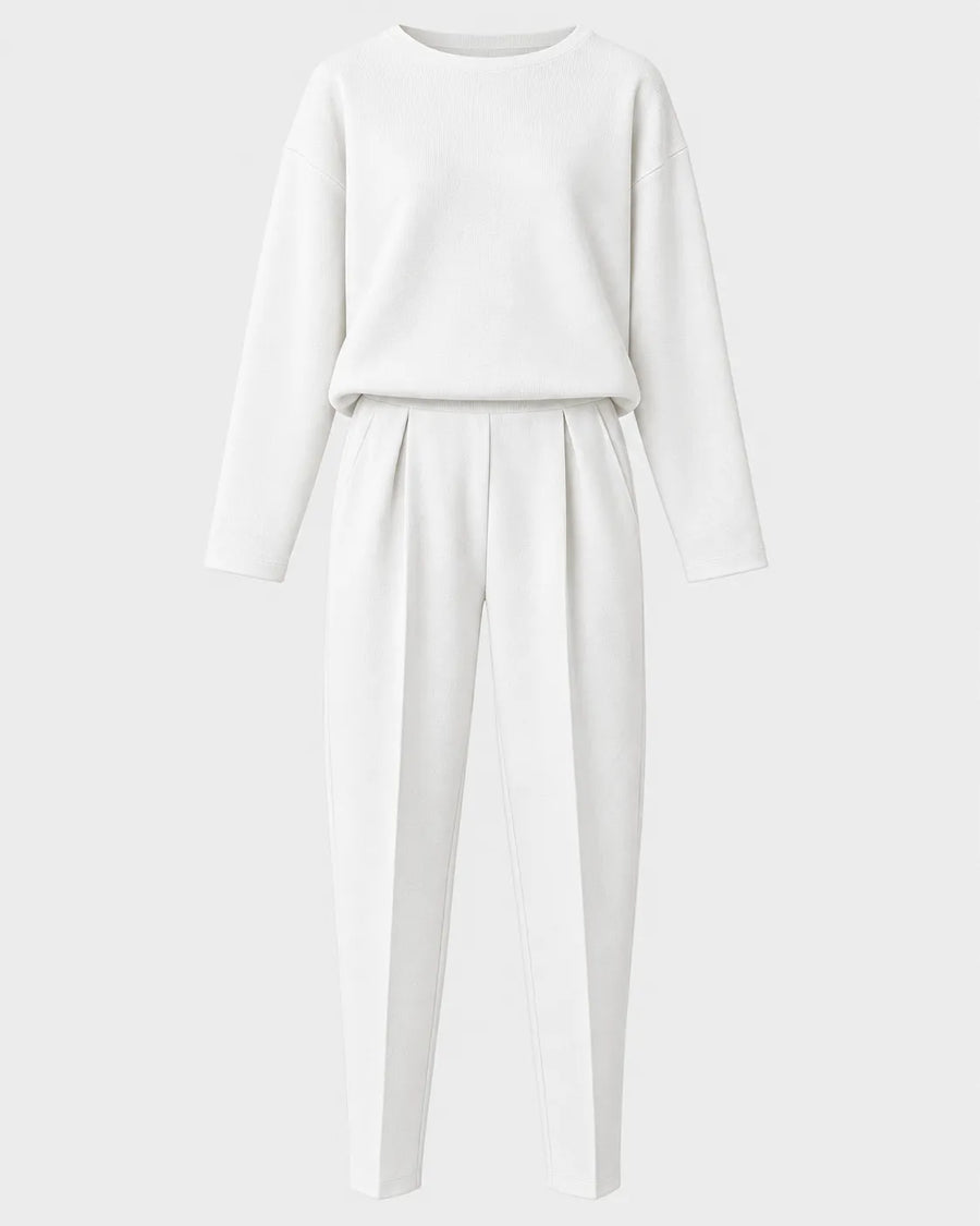 Ensemble sweat et pantalon femme coloris uni