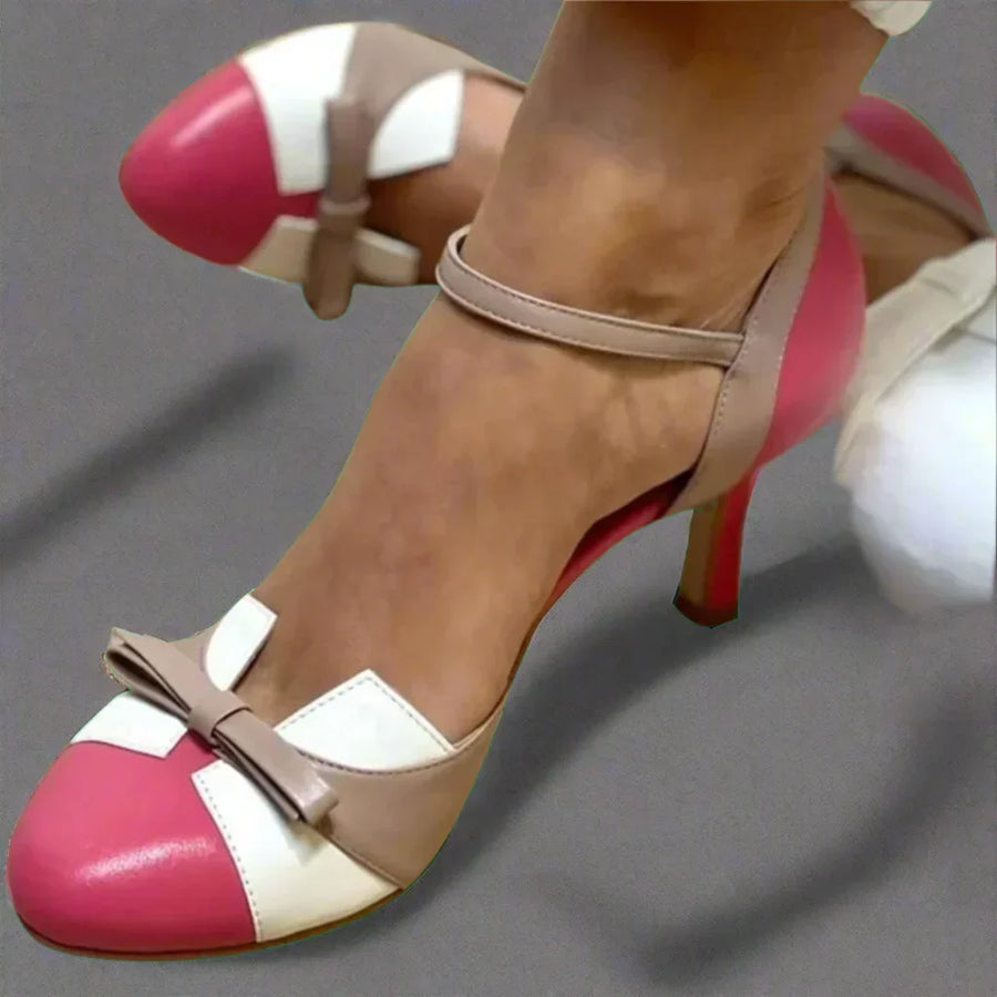 Escarpin femme bicolore - vue de côté