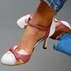 Escarpins femme – bicolores bout fermé chic - Blanc