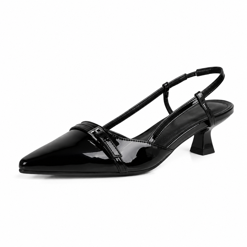 Escarpin femme finition vernie - vue face