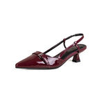 Escarpins femme – finition vernie - rouge