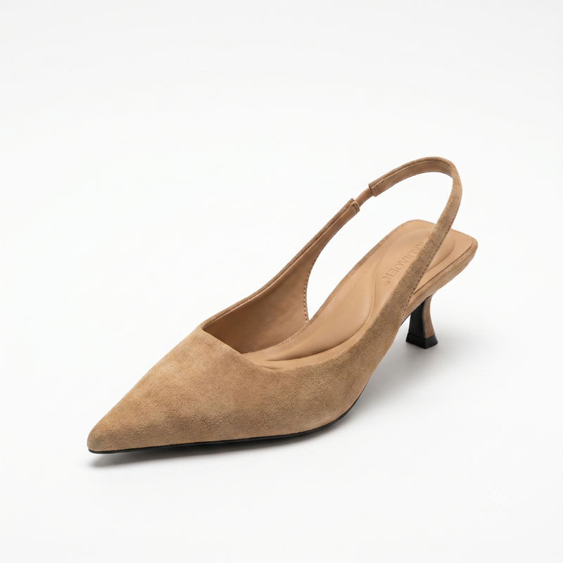 Escarpin femme pointu de bureau chic affirmé - vue face