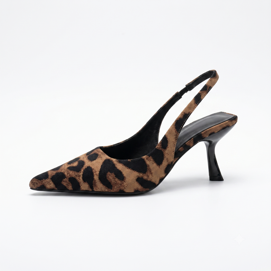 Escarpin femme pointu de bureau chic affirmé - vue d'ensemble posé