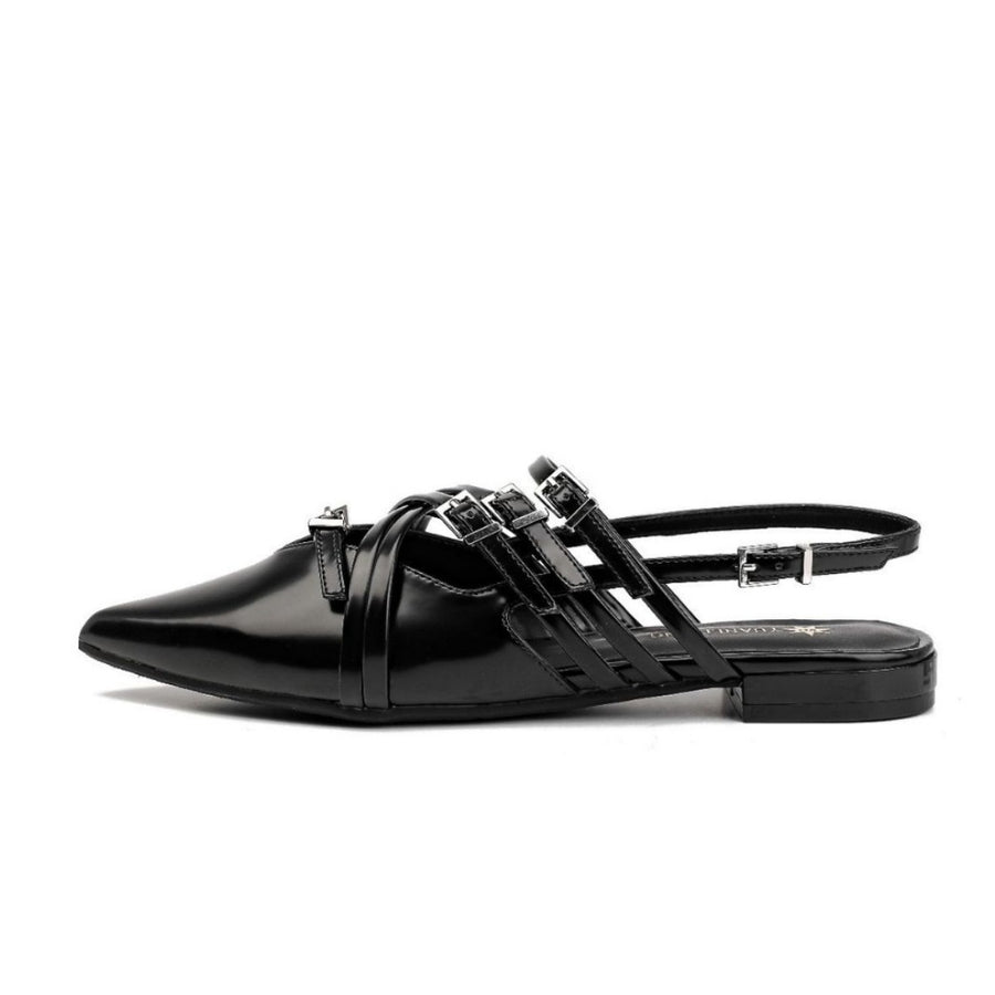 Escarpin femme talon bas - vue de côté