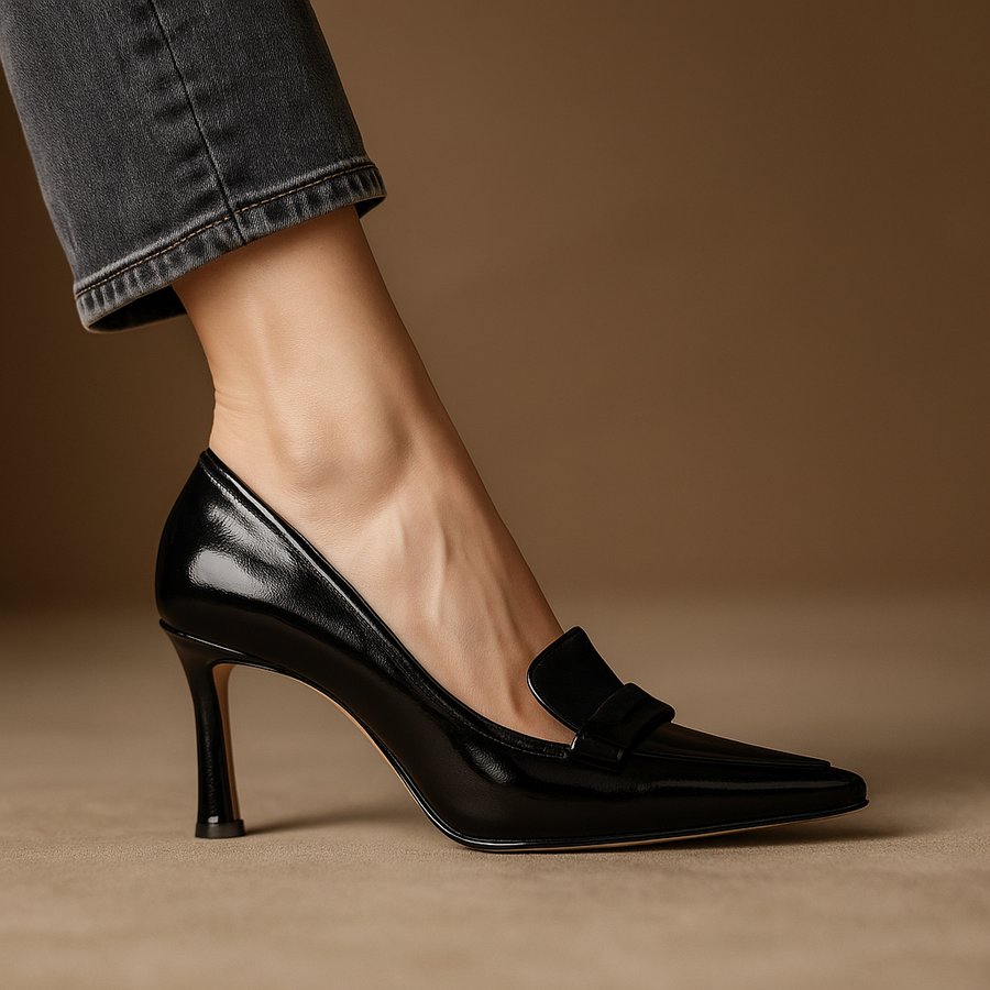 Escarpin femme bout pointu élégant - vue de dos