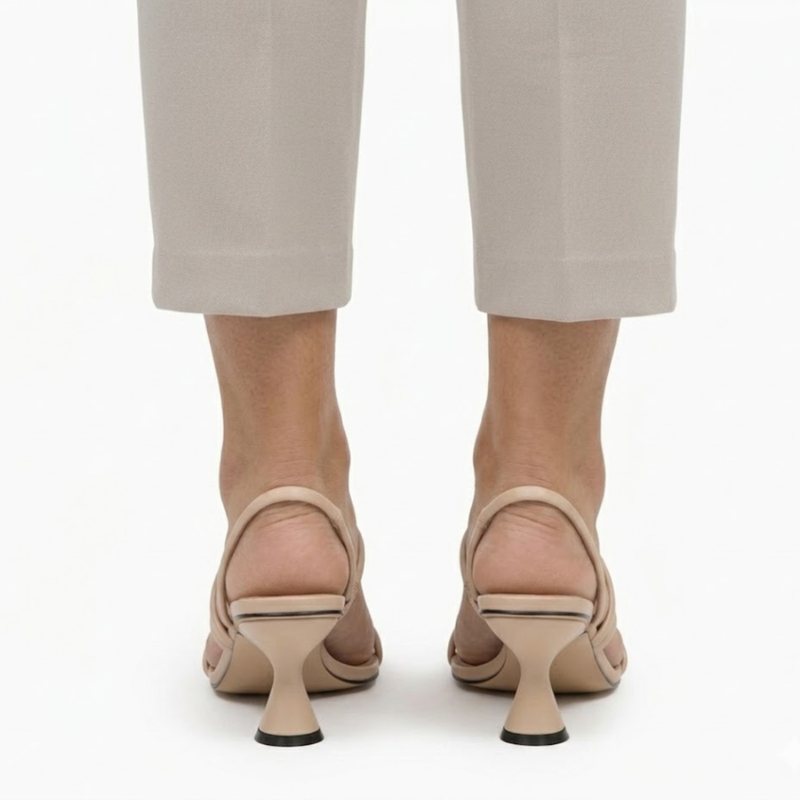 Escarpins sandales femme bout carré à bride slingback - vue 2