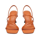 Escarpins sandales femme – bout carré bride slingback - Orange