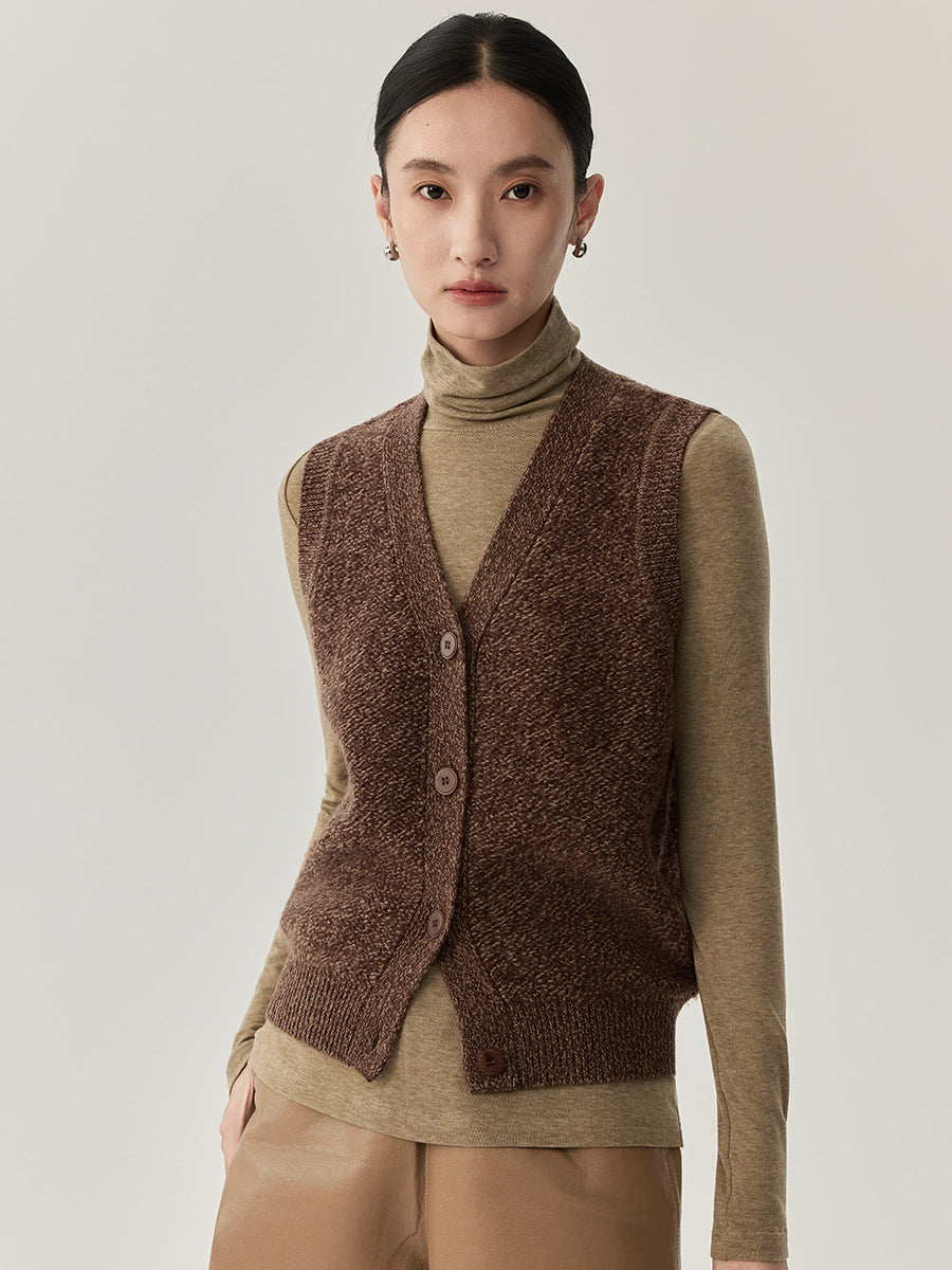 Gilet cardigan sans manche en laine femme - vue motifs disponibles
