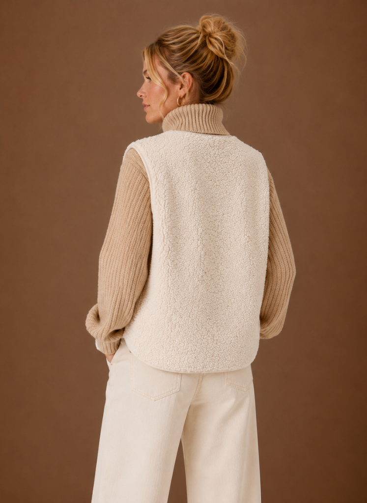 Gilet polaire femme - vue de proche