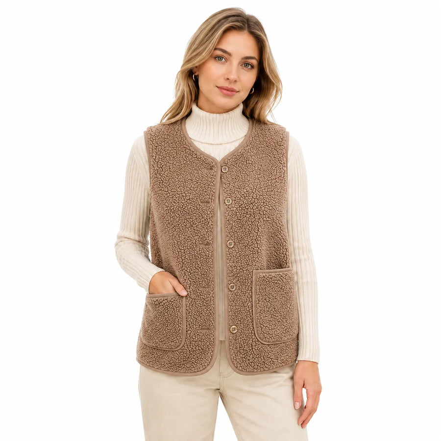 Gilet polaire sans manche femme - vue portée