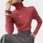 Pull Femme Douillet Coupe Ajustée - Rose bois