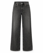 Jean Droit Femme - Taille Haute Coupe Classique - Noir