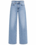 Jean Large Femme - Longueur Sol Coupe Fluide - Bleu clair