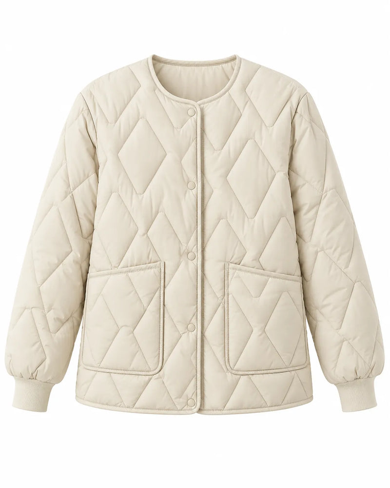 Manteau Matelassé Femme Grande Taille Fermeture Zippée