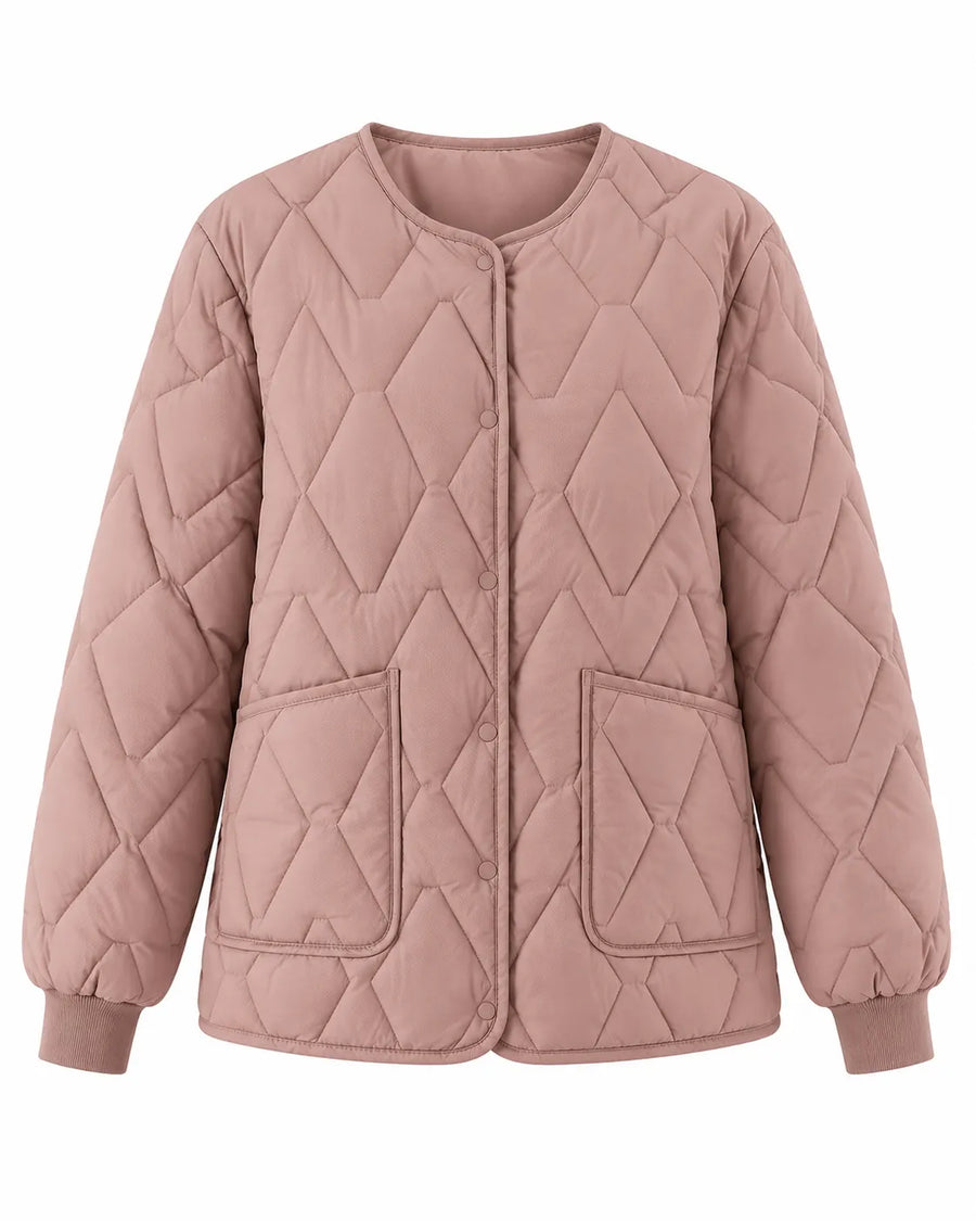Manteau Matelassé Femme Grande Taille Fermeture Zippée