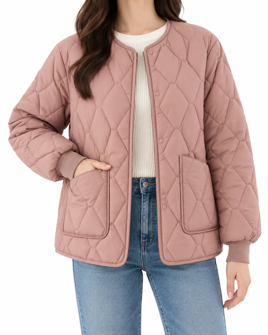 Manteau Matelassé Femme Grande Taille Fermeture Zippée