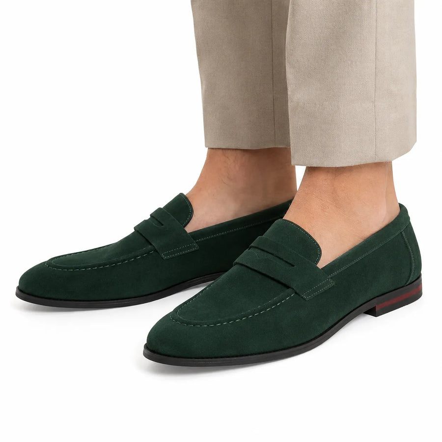 Mocassin homme loafer britannique - couleur beige vue face