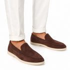 Mocassins homme – à enfiler loafer souple bureau - Marron