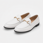 Mocassins homme – blancs mors doré chic estival - Blanc