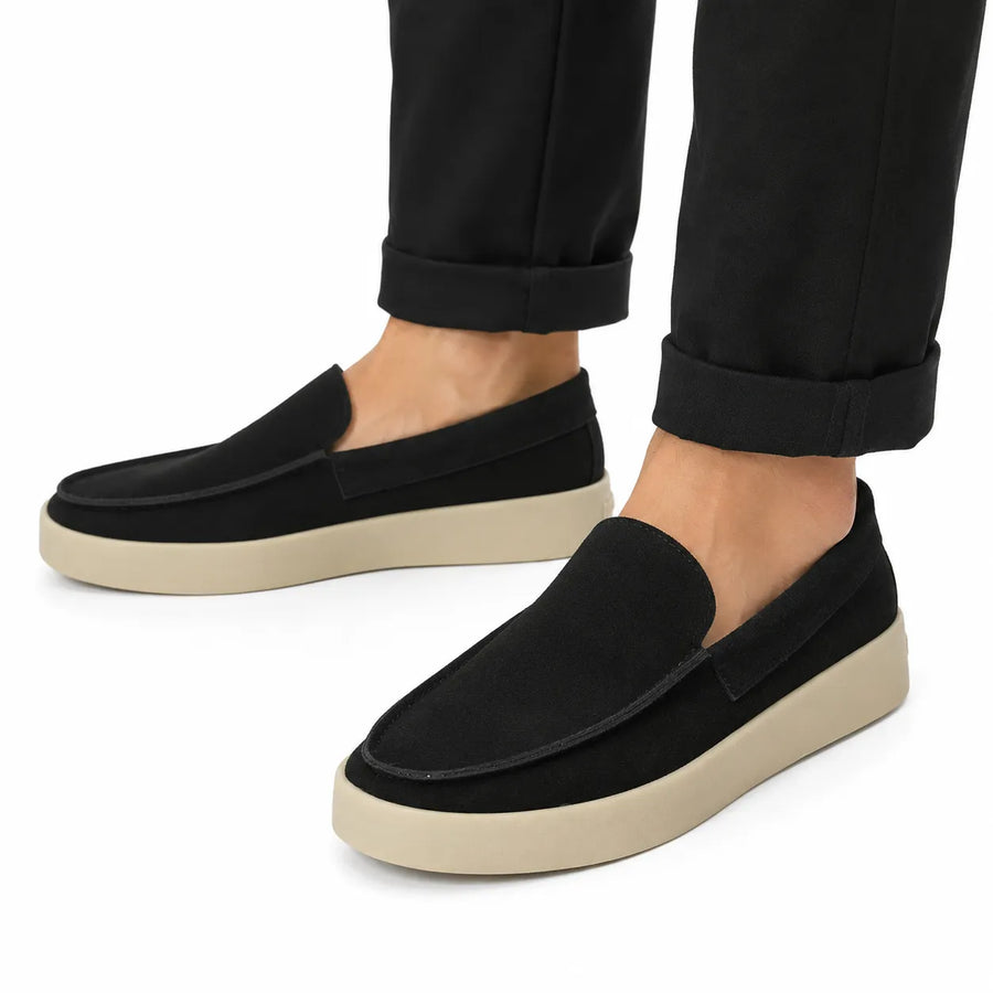 Mocassin homme daim bureau - vue dessus