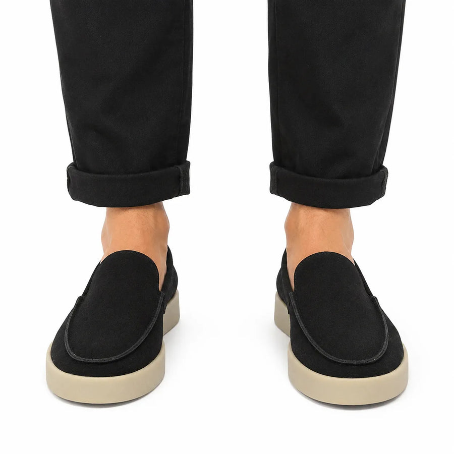 Mocassin homme daim loafer décontracté - vue d'ensemble posé