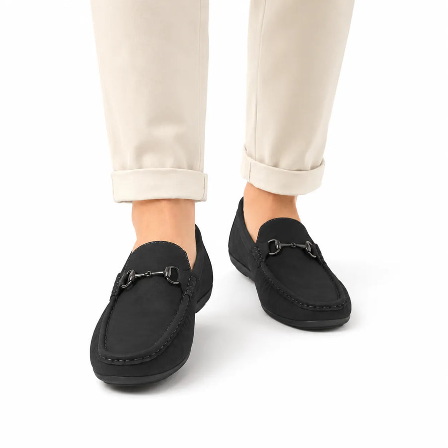 Mocassin homme style britannique polyvalent - vue d'ensemble posé