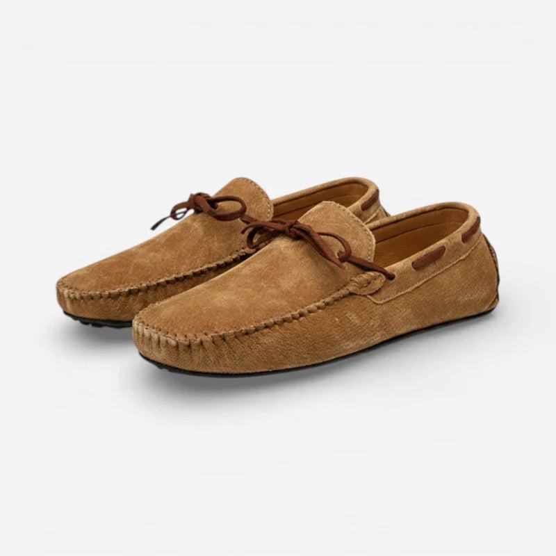 Mocassin nabuck en daim marron principale