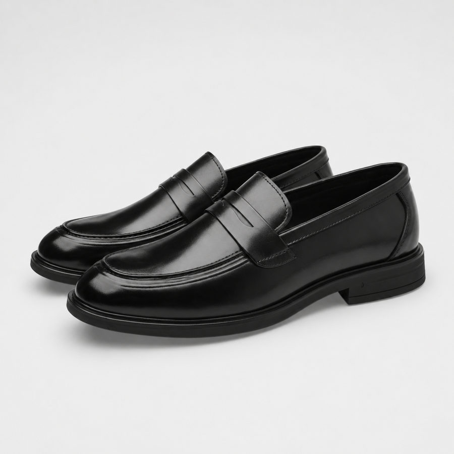 mocassin de ville en cuir noir vue principale
