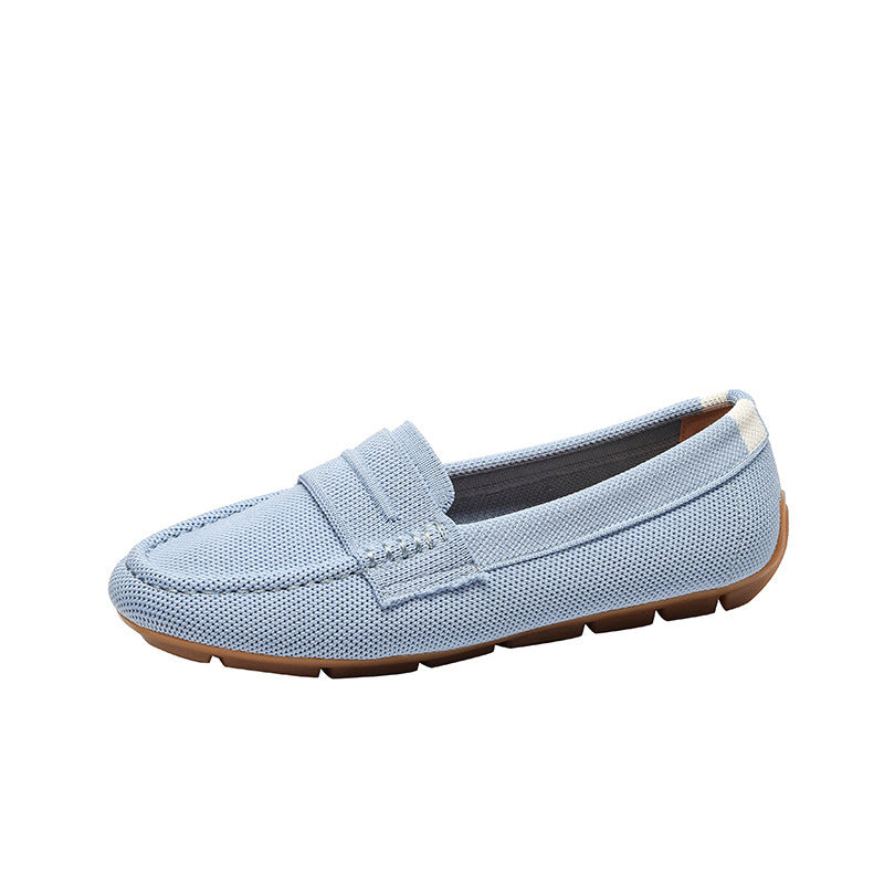 Mocassin femme bleu ciel confort quotidien - vue principale