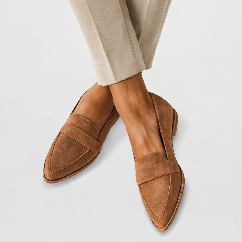 Mocassin femme confort quotidien coupe flatteuse - vue face