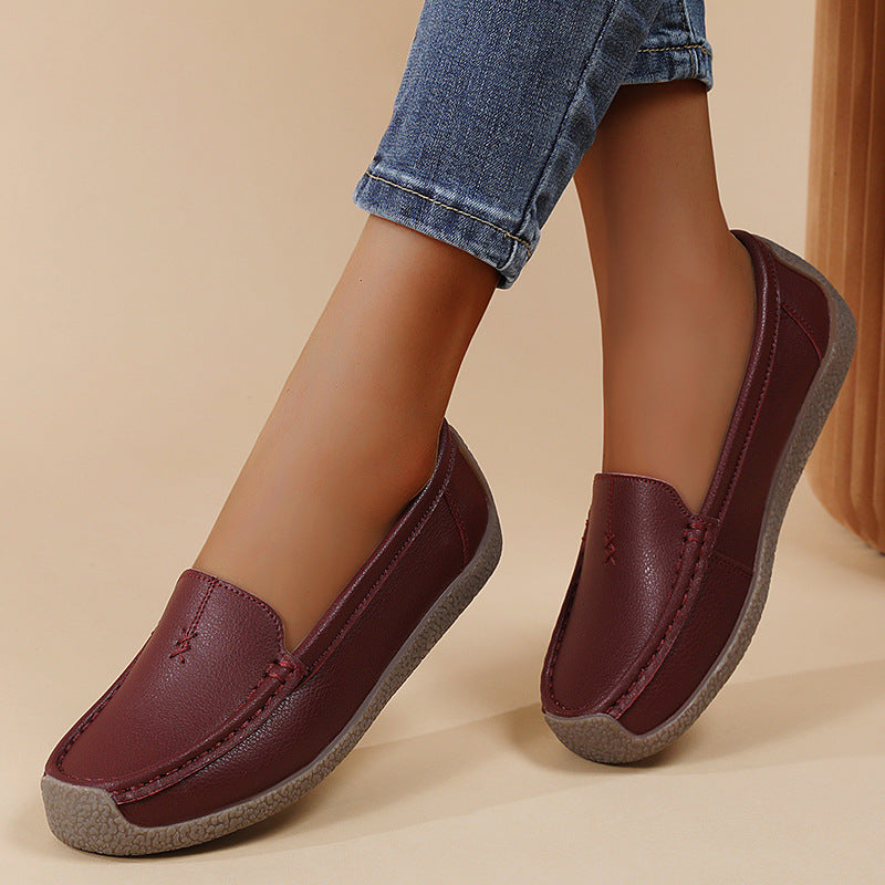 Mocassin femme gris - vue de dessus