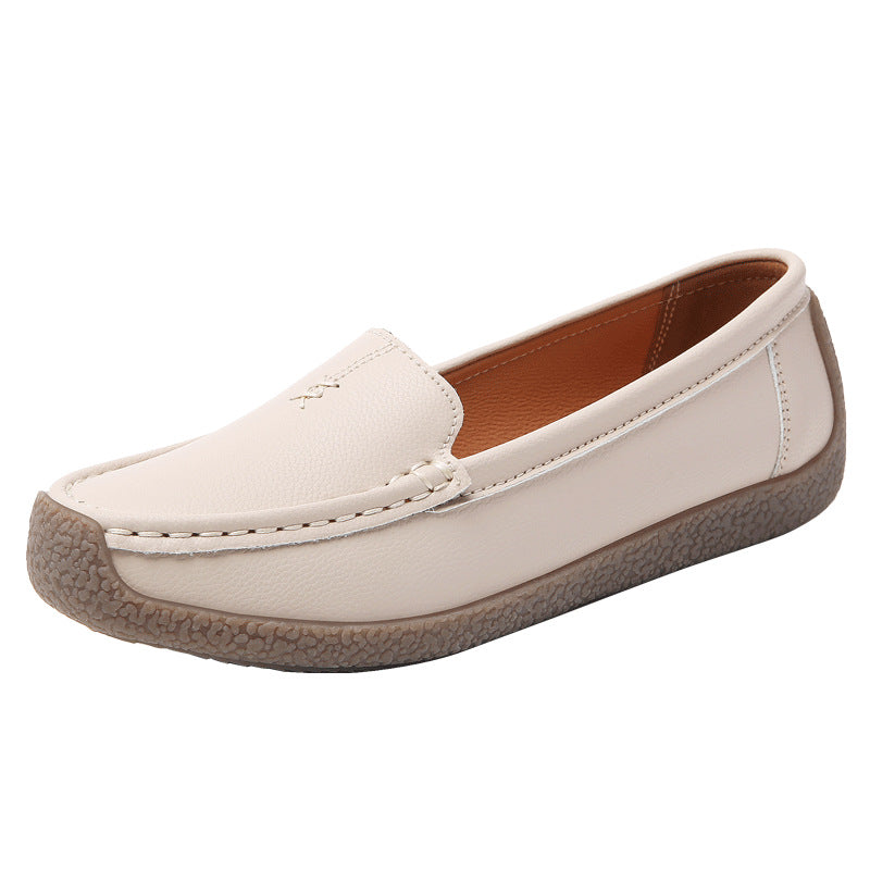 Mocassin femme gris - gros plan matière