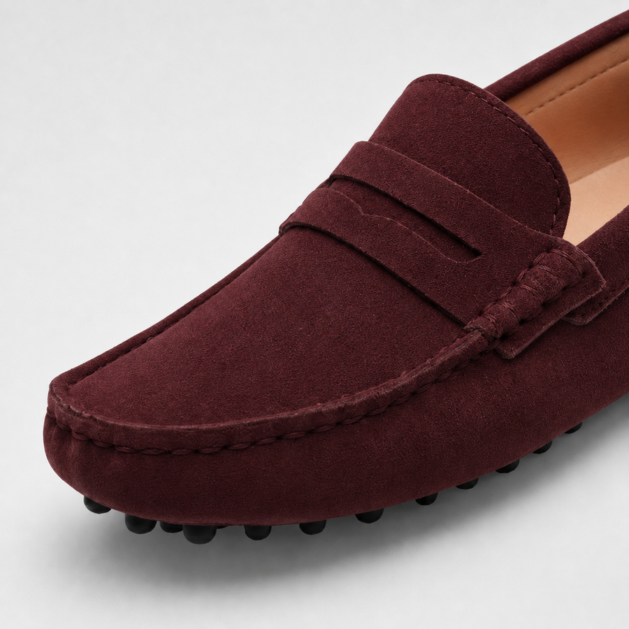 Mocassin femme marron simplicité - vue de dos