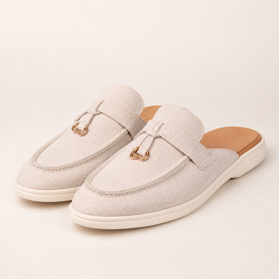Mocassin femme mule enfilage facile - vue face
