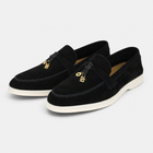 Mocassins femme – noirs glands dorés finition luxe - Noir