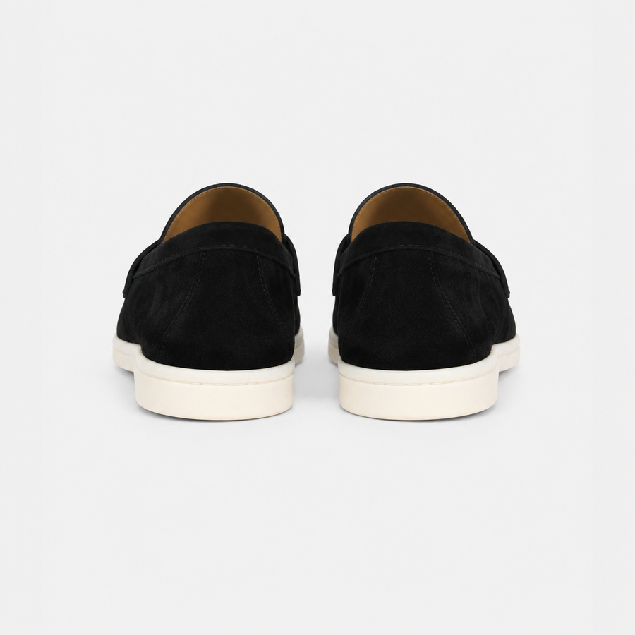 Mocassin femme noir glands dorés - gros plan glands
