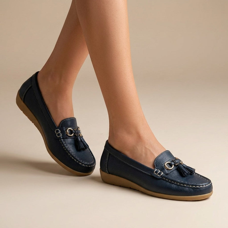Mocassin femme penny glands - vue de côté