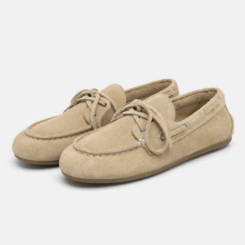 Mocassin femme style bateau à lacet - vue face
