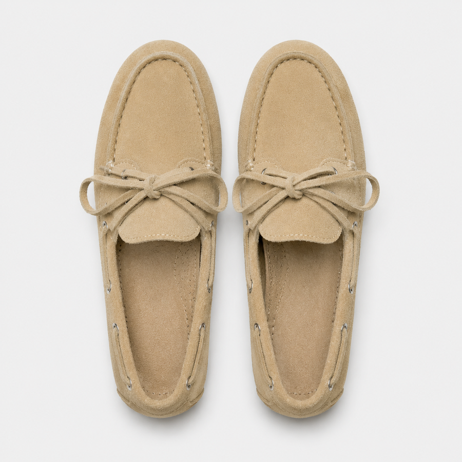Mocassin femme bateau à lacet - vue de côté