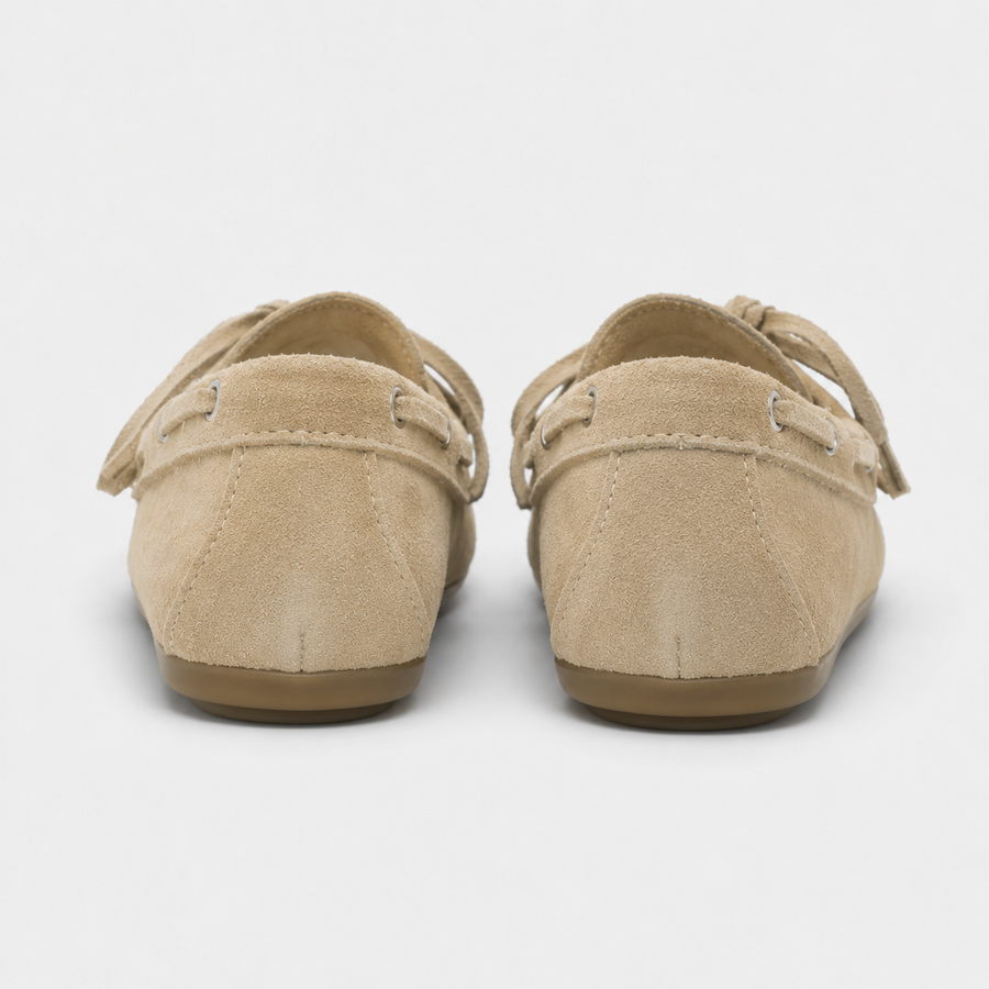 Mocassin femme style bateau - vue de dessus