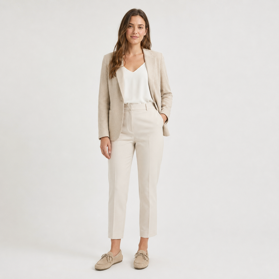 Mocassin femme bateau à lacet - vue portée