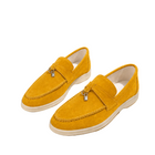 Mocassins femme – bout rond plateforme estivale - Jaune