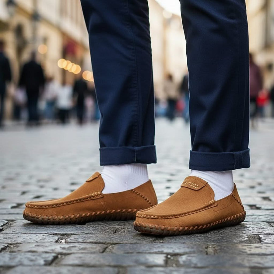 Mocassin homme confort - gros plan matière