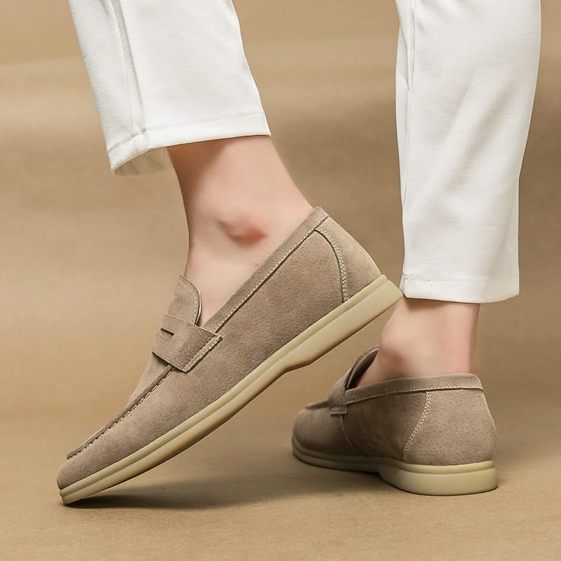Mocassin homme beige élégant - vue de dos