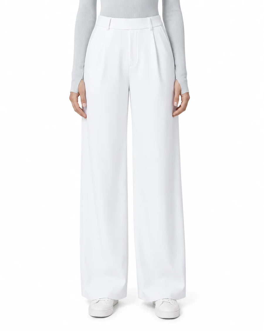 Pantalon Droit Femme Taille Haute Extensible