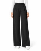 Pantalon Droit Femme - Taille Haute Extensible - Noir