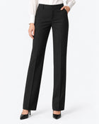 Pantalon Extensible Femme - Taille Haute Coupe Droite - Noir