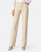 Pantalon Extensible Femme - Taille Haute Coupe Droite - Abricot